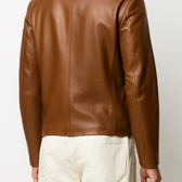 Men's Designer Bomber Leather Jacket – Premium Black Streetwear Style for Fall & Winter