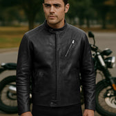 MOTO Biker Leather Jacket