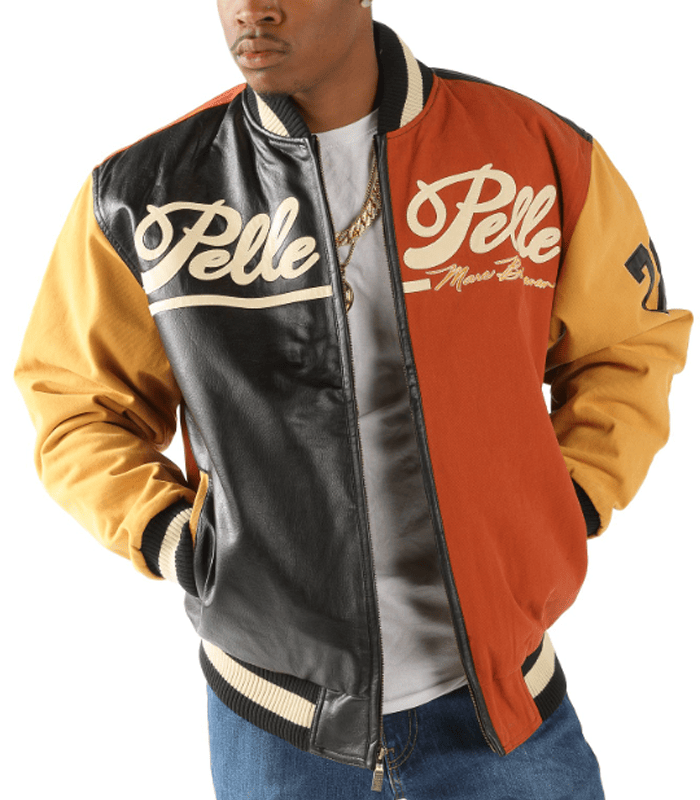 Pelle Pelle Forever Fearless Varsity Jacket – Colorblock Leather Streetwear by Marc Buchanana