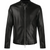 Men's Designer Bomber Leather Jacket – Premium Black Streetwear Style for Fall & Winter