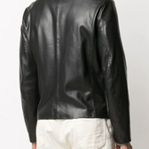 Men's Designer Bomber Leather Jacket – Premium Black Streetwear Style for Fall & Winter