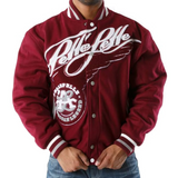 Pelle Pelle Men's Maroon Varsity Wool Jacket – American Legend Urban Streetwear