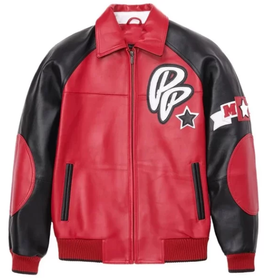 Pelle Pelle Soda Club Red Leather Jacket – Bold Varsity Style for Men