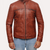 Men’s Black Café Racer Leather Jacket – Slim Fit, 100% Genuine Leather, Motorcycle Style