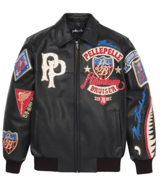 Pelle Pelle American Bruiser Plush Leather Jacket – Vintage Streetwear Icon