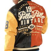 Pelle Pelle Forever Fearless Varsity Jacket – Colorblock Leather Streetwear by Marc Buchanana